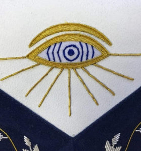 Masonic Grand Lodge Past Master Apron Gold Hand Embroidery Apron | Regalia Lodge