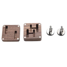 Carica l&#39;immagine nel visualizzatore di Gallery, New Wooden Cufflinks-Shirt Cufflinks Men&#39;S Casual Wooden Gift Box Black Walnut | Regalia Lodge