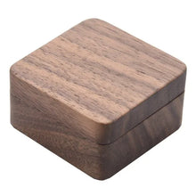 Carica l&#39;immagine nel visualizzatore di Gallery, New Wooden Cufflinks-Shirt Cufflinks Men&#39;S Casual Wooden Gift Box Black Walnut | Regalia Lodge