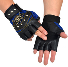 Load image into Gallery viewer, Men&#39;s leather gloves Men&#39;s leather fingerless gloves -black leather fingerless gloves | Regalia Lodge