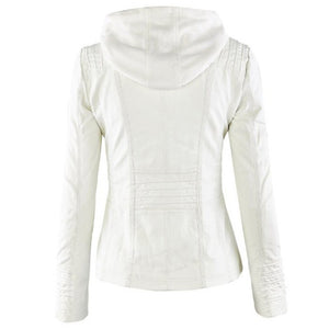 Women's Short Leather Pu Leather Jacket | Regalia Lodge