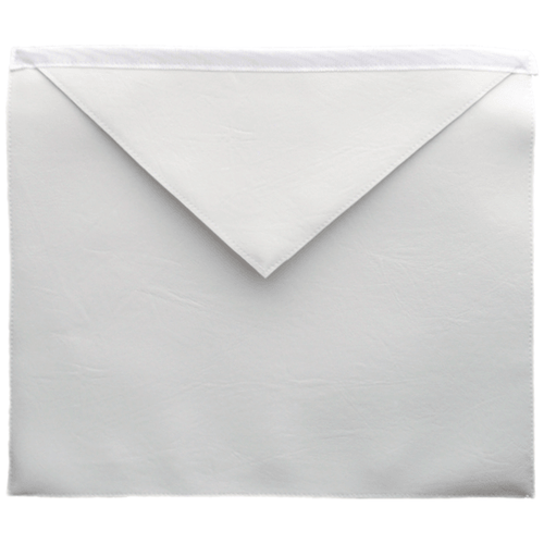 Masonic Regalia craft entered Apron white, good quality Imitation leather | Regalia Lodge