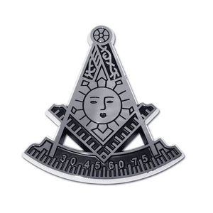 Masonic Past Master Chrome Emblem-Auto Emblems & Stickers - Dean Masonic Supply | Regalia Lodge