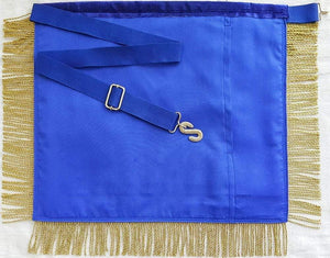 Past Master Apron – Bullion Hand Embroidered Blue | Regalia Lodge