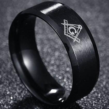 Titanium steel men's jewelry Masonic Ring Fashion Ring masons Symbol Compass G Ring Ring | Regalia Lodge