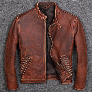 First Layer Cowhide Leather Jacket, Pure Leather Jacket for Mens | Regalia Lodge