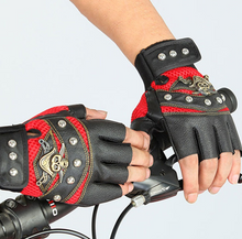 Load image into Gallery viewer, Men&#39;s leather gloves Men&#39;s leather fingerless gloves -black leather fingerless gloves | Regalia Lodge