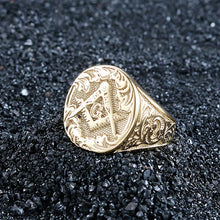 Load image into Gallery viewer, Men&#39;s Stainless Steel Masonic Ring Retro Punk | Regalia Lodge