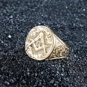 Men's Stainless Steel Masonic Ring Retro Punk | Regalia Lodge