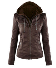 Load image into Gallery viewer, Women&#39;s Short Leather Pu Leather Jacket | Regalia Lodge
