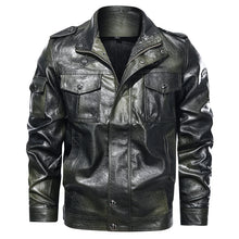 Carica l&#39;immagine nel visualizzatore di Gallery, Men&#39;s Washed PU Leather Casual Men&#39;s Leather Jacket-Leather jacket for mens | Regalia Lodge