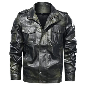 Men's Washed PU Leather Casual Men's Leather Jacket-Leather jacket for mens | Regalia Lodge