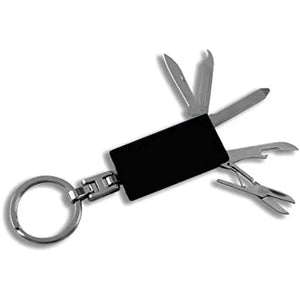 8 Function Multi-Tool Mason/Masonic Logo Keychain Color Black - Masonic Keychains - Freemason Keychain - Black Masonic Pendant Key Rings | Regalia Lodge
