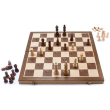 Carica l&#39;immagine nel visualizzatore di Gallery, 15&quot; Magnetic Folding Wooden Chess Board Game Set | Regalia Lodge