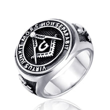 Load image into Gallery viewer, Religious Masonic Stainless Steel Ring Symbol G Ring Fashion Compass Masonic Ring Freemason Symbol Ring | Regalia Lodge