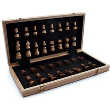 Carica l&#39;immagine nel visualizzatore di Gallery, 15&quot; Magnetic Folding Wooden Chess Board Game Set | Regalia Lodge
