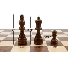 Carica l&#39;immagine nel visualizzatore di Gallery, 15&quot; Magnetic Folding Wooden Chess Board Game Set | Regalia Lodge