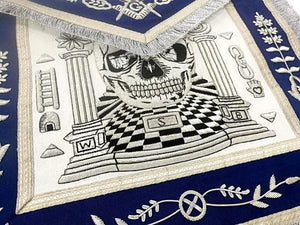 Masonic Regalia Custom Design Skull Pillars Masters Carpet Handmade Bullion Masonic Apron | Regalia Lodge