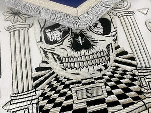 Masonic Regalia Custom Design Skull Pillars Masters Carpet Handmade Bullion Masonic Apron | Regalia Lodge
