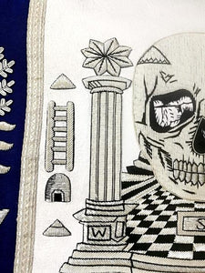 Masonic Regalia Custom Design Skull Pillars Masters Carpet Handmade Bullion Masonic Apron | Regalia Lodge
