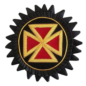 Knights Templar Chapeau Rosettes - Bullion Embroidery | Regalia Lodge