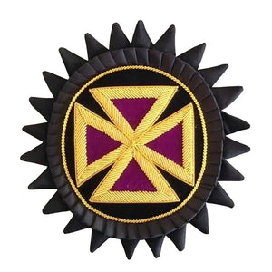 Knights Templar Chapeau Rosettes - Bullion Embroidery | Regalia Lodge