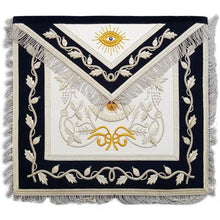 Carica l&#39;immagine nel visualizzatore di Gallery, Masonic Regalia Past Master Apron Gold &amp; Silver Hand Unique Masons Regalia Embroidery Apron | Regalia Lodge