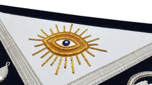 Carica l&#39;immagine nel visualizzatore di Gallery, Masonic Regalia Past Master Apron Gold &amp; Silver Hand Unique Masons Regalia Embroidery Apron | Regalia Lodge