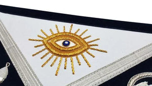 Masonic Regalia Past Master Apron Gold & Silver Hand Unique Masons Regalia Embroidery Apron | Regalia Lodge
