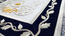 Carica l&#39;immagine nel visualizzatore di Gallery, Masonic Regalia Past Master Apron Gold &amp; Silver Hand Unique Masons Regalia Embroidery Apron | Regalia Lodge