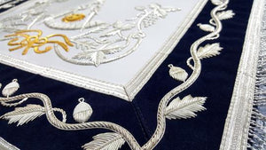 Masonic Regalia Past Master Apron Gold & Silver Hand Unique Masons Regalia Embroidery Apron | Regalia Lodge