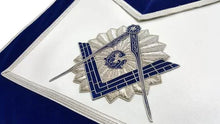 Carica l&#39;immagine nel visualizzatore di Gallery, Past Master Mason Regalia Bullion Rays Embroidered Masonic Apron - Royal Blue | Regalia Lodge
