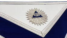 Carica l&#39;immagine nel visualizzatore di Gallery, Past Master Mason Regalia Bullion Rays Embroidered Masonic Apron - Royal Blue | Regalia Lodge