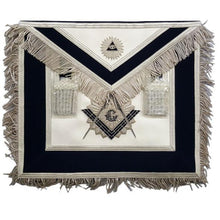 Carica l&#39;immagine nel visualizzatore di Gallery, Master Mason Regalia Bullion Rays Embroidered Masonic Apron with Tassels - Navy | Regalia Lodge