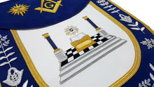 Carica l&#39;immagine nel visualizzatore di Gallery, Master Mason Regalia Traditional Round Masonic Apron Altar, Pillars, Sun, Moon | Regalia Lodge