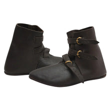 Carica l&#39;immagine nel visualizzatore di Gallery, Men&#39;s Medieval Leather Shoe Middle Ages Ankle Boots with Buckles - Men&#39;s civil war Shoes &amp; Boots | Regalia Lodge