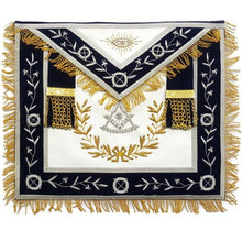 Carica l&#39;immagine nel visualizzatore di Gallery, Past Master Masons Regalia Masonic Blue Lodge Apron With Wreath Bullion Hand Embroidered | Regalia Lodge