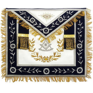 Past Master Masons Regalia Masonic Blue Lodge Apron With Wreath Bullion Hand Embroidered | Regalia Lodge
