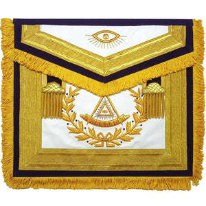 Past Master Masons Regalia Mylar Embroidered Masonic Apron - Purple | Regalia Lodge