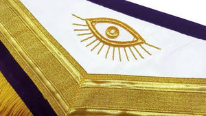 Past Master Masons Regalia Mylar Embroidered Masonic Apron - Purple | Regalia Lodge