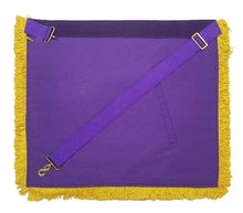 Carica l&#39;immagine nel visualizzatore di Gallery, Past Master Masons Regalia Mylar Embroidered Masonic Apron - Purple | Regalia Lodge