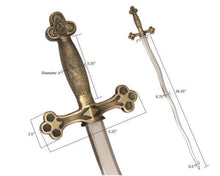 画像をギャラリービューアに読み込む, Masonic Ceremonial Snake Flaming Sword Square Compass + Free Case | Regalia Lodge