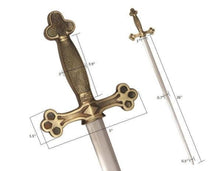 Charger l&#39;image dans la galerie, Masonic Ceremonial Sword Square Compass G + Free Case | Regalia Lodge