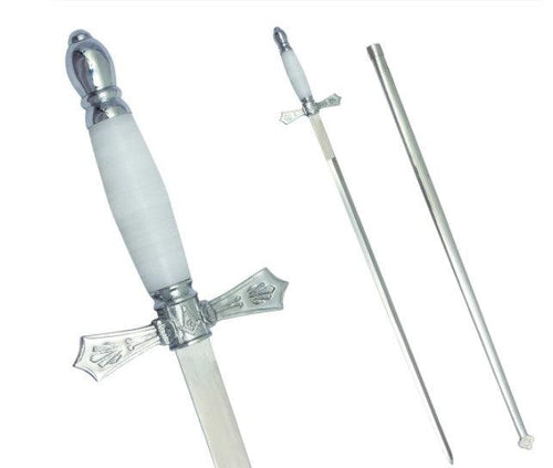Masonic Sword with White Hilt and Silver Scabbard + Free Case | Regalia Lodge
