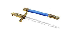 Carica l&#39;immagine nel visualizzatore di Gallery, Square Compass Masonic Sword Knife Snake Flaming Blade Blue 13.6&quot; | Regalia Lodge