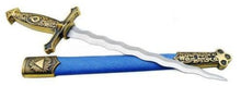 Carica l&#39;immagine nel visualizzatore di Gallery, Square Compass Masonic Sword Knife Snake Flaming Blade Blue 13.6&quot; | Regalia Lodge