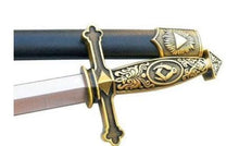 Carica l&#39;immagine nel visualizzatore di Gallery, Square Compass Pyramid Masonic Sword Knife W/ Scabbard 24.1&quot; | Regalia Lodge