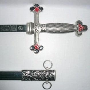 Square Compass Officer Red Star Masonic Sword 39.5