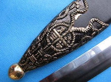 Carica l&#39;immagine nel visualizzatore di Gallery, Mio Cid Anointed Knights Templar Golden Sword Scabbard Totem Engraving 49&quot; | Regalia Lodge