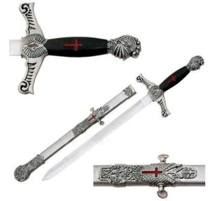 Masonic Knights Templar Sword Knife Red Cross W/ Scabbard 22" | Regalia Lodge
